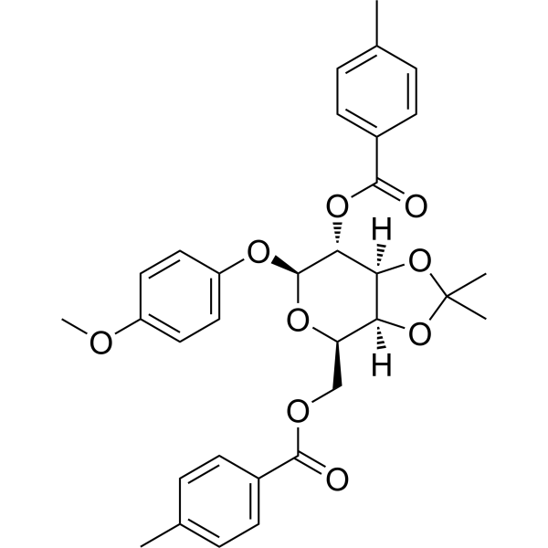 4-Methoxyphenyl 3,4-O-isopropylidene-2,6-bis-O-(4-methylbenzoyl)-β-D-galactopyranoside 1496536-69-6